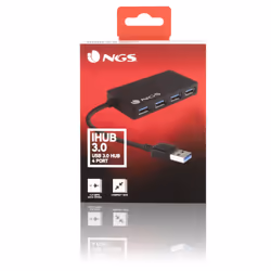 NGS iHub 3.0 USB 3.2 Gen 1 (3.1 Gen 1) Type-A 5000 Mbit/s Nero - Vista aggiuntiva 5