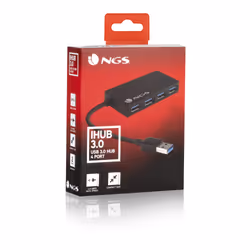 NGS iHub 3.0 USB 3.2 Gen 1 (3.1 Gen 1) Type-A 5000 Mbit/s Nero - Vista aggiuntiva 6