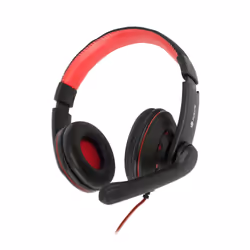 NGS VOX420DJ Auricolare Cablato A Padiglione Gaming Nero, Rosso