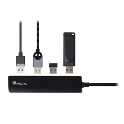 NGS WONDERHUB4 USB 2.0 Type-C 480 Mbit/s Nero - Vista aggiuntiva 3