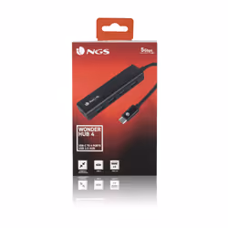 NGS WONDERHUB4 USB 2.0 Type-C 480 Mbit/s Nero - Vista aggiuntiva 7