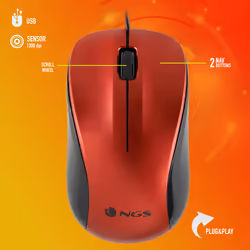 NGS CREW mouse Ufficio Ambidestro USB tipo A Ottico 1200 DPI - Vista aggiuntiva 6