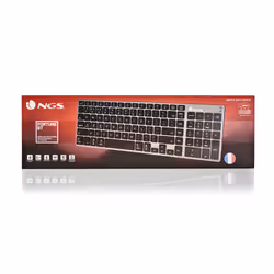 NGS FORTUNE-BT, AZERTY, FR tastiera Universale Bluetooth Francese Nero, Argento - Vista aggiuntiva 8