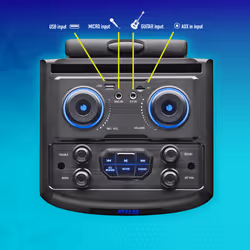 NGS WILD DUB 1 Altoparlante portatile stereo Nero 300 W - Vista aggiuntiva 8