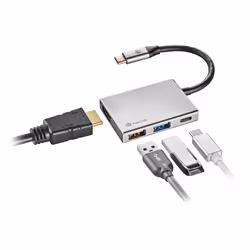 NGS WONDER DOCK 4 USB 2.0 Type-C Argento