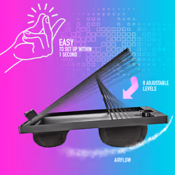 NGS LAPNEST base di raffreddamento per laptop 15.6" Nero - Vista aggiuntiva 6
