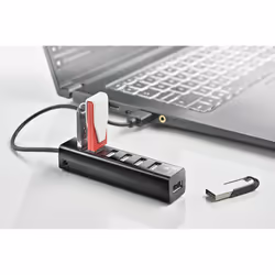 NGS IHUB7 TINY USB 2.0 480 Mbit/s Nero - Vista aggiuntiva 5