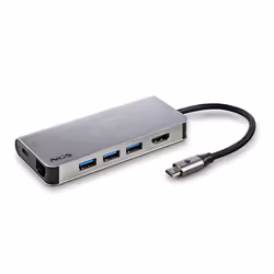 NGS WONDER DOCK 8 USB 2.0 Type-C Argento