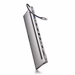 NGS WONDER DOCK 12, Cablato, USB 3.2 Gen 1 (3.1 Gen 1) Type-C, 10,100,1000 Mbit/s, Argento, MicroSD (TransFlash), SD, CE