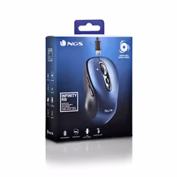 NGS INFINITY RB mouse Ufficio Ambidestro RF senza fili + Bluetooth Ottico 3200 DPI - Vista aggiuntiva 7