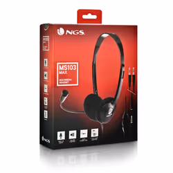 NGS MS103 MAX Auricolare Cablato A Padiglione Musica e Chiamate Nero - Vista aggiuntiva 6