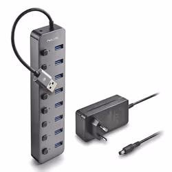 NGS IHUB 8 USB 2.0 Type-A 5000 Mbit/s Nero - Vista aggiuntiva 3