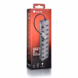 NGS IHUB 8 USB 2.0 Type-A 5000 Mbit/s Nero - Vista aggiuntiva 5