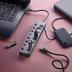 NGS IHUB 8 USB 2.0 Type-A 5000 Mbit/s Nero - Vista aggiuntiva 6