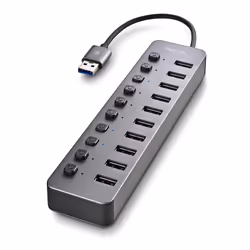 NGS IHUB 10 USB 3.2 Gen 1 (3.1 Gen 1) Type-A 5000 Mbit/s Nero - Vista aggiuntiva 2