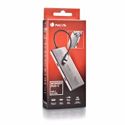 NGS WONDERDUO-C USB tipo-C 5000 Mbit/s Argento - Vista aggiuntiva 8