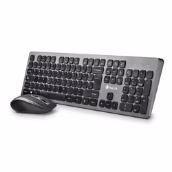NGS IDOL KIT tastiera Mouse incluso Ufficio RF Wireless QWERTY Nero, Argento