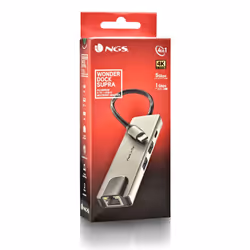 NGS NGS-HUB-0140 hub di interfaccia USB 2.0 Type-C 5000 Mbit/s Alluminio, Nero - Vista aggiuntiva 6