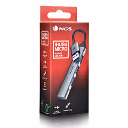 NGS IHUB4 MICRO USB 3.2 Gen 1 (3.1 Gen 1) Type-A 5000 Mbit/s Argento - Vista aggiuntiva 4
