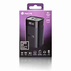 NGS TWIX 20 20000 mAh Nero - Vista aggiuntiva 8
