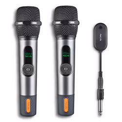 NGS SINGER STAR DUO, Microfono per palco/spettacolo, 15 - 12000 Hz, 86 dB, Cardiode, Wireless, RF