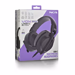 NGS VOX805 USB-C BLACK Auricolare Cablato A Padiglione Musica e Chiamate USB tipo-C Nero - Vista aggiuntiva 5