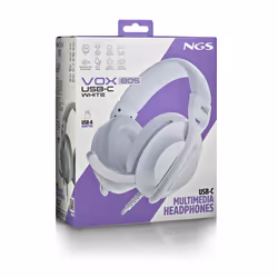 NGS VOX805 USB-C WHITE Auricolare Cablato A Padiglione Musica e Chiamate USB tipo-C Bianco - Vista aggiuntiva 6