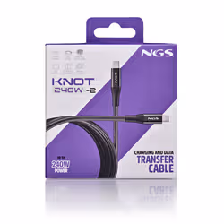 NGS KNOT 240W-2 cavo USB 2 m USB C Nero - Vista aggiuntiva 4