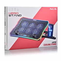 NGS HERO STAND base di raffreddamento per laptop 39,6 cm (15.6") 2400 Giri/min Nero - Vista aggiuntiva 6