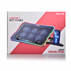 NGS HERO STAND base di raffreddamento per laptop 39,6 cm (15.6") 2400 Giri/min Nero - Vista aggiuntiva 7