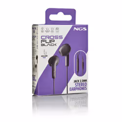 NGS CROSS FLIP Auricolare Cablato In-ear Musica e Chiamate Nero - Vista aggiuntiva 6