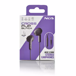 NGS CROSS FLIP Auricolare Cablato In-ear Musica e Chiamate Nero - Vista aggiuntiva 7