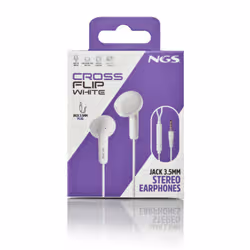 NGS CROSS FLIP Auricolare Cablato In-ear Musica e Chiamate Bianco - Vista aggiuntiva 7