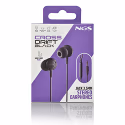 NGS CROSS DRIFT BLACK Auricolare Cablato In-ear Musica e Chiamate Nero - Vista aggiuntiva 8
