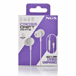 NGS CROSS DRIFT WHITE Auricolare Cablato In-ear Musica e Chiamate Bianco - Vista aggiuntiva 8