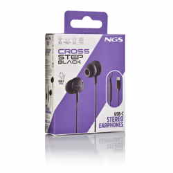 NGS CROSS STEP Auricolare Cablato In-ear Musica e Chiamate USB tipo-C Nero - Vista aggiuntiva 6