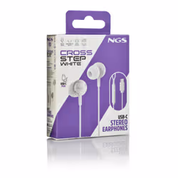 NGS CROSS STEP Auricolare Cablato In-ear Musica e Chiamate USB tipo-C Bianco - Vista aggiuntiva 6