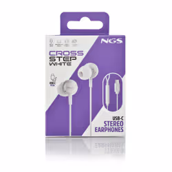 NGS CROSS STEP Auricolare Cablato In-ear Musica e Chiamate USB tipo-C Bianco - Vista aggiuntiva 7