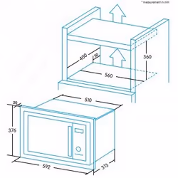 Edesa EMW-2020-I X Acciaio inox Solo microonde Da incasso 20 L 700 W - Vista aggiuntiva 2