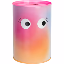 Fisura Salvadanaio Xl Eyes Sfumato Rosa Con la sua adorabile stampa di occhi e i suoi toni sfumati di azzurro, questo origina ...