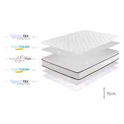 Moonia 8435441899814 materasso Dimensione King High density foam mattress - Vista aggiuntiva 2