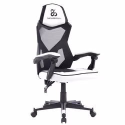 Newskill Gaming Eros Sedia da gaming per PC Seduta imbottita Nero, Grigio, Bianco - Vista aggiuntiva 4
