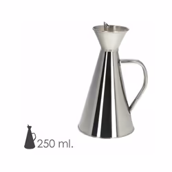 Oliera Antigoccia - Capacità: 250 ml. - Misure: Ø 8,5 cm base x 16,7 cm.altezza. - Realizzata in Acciaio Inox, un materiale r ...