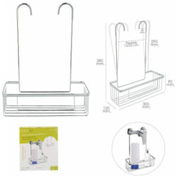 Oryx - Cestino da bagno in acciaio inossidabile da appendere al rubinetto. 30x12x38(H) cm.