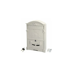 Wolfpack - Cassetta postale da giardino Palace in alluminio pressofuso bianco 255 x 410 x 90 mm.