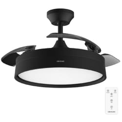 Cecotec - Ventilatore da soffitto con luce Energysilence Aero 4200 invisible black