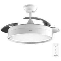 Cecotec - Ventilatore da soffitto con luce Energysilence Aero 4200 invisible white