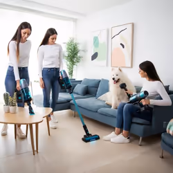 Cecotec Conga Rockstar 7500 Astral ErgoWet Animal T Aspirapolvere a bastone 2 in 1 Batteria Secco e bagnato Senza sacchetto 680 W Nero, Grigio, Turchese - Vista aggiuntiva 7