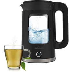 Cecotec - Bollitore elettrico 1,7L Thermosense 330 Glassy. 2200W, Corpo de Vetro borosilicato de, Filtro anticalcare, Base 360°, Contenitore senza