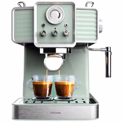 Macchina del caffè express per caffè espresso e cappuccino da 1350 W con design vintage. Pompa italiana di pressione e tecnol ...
